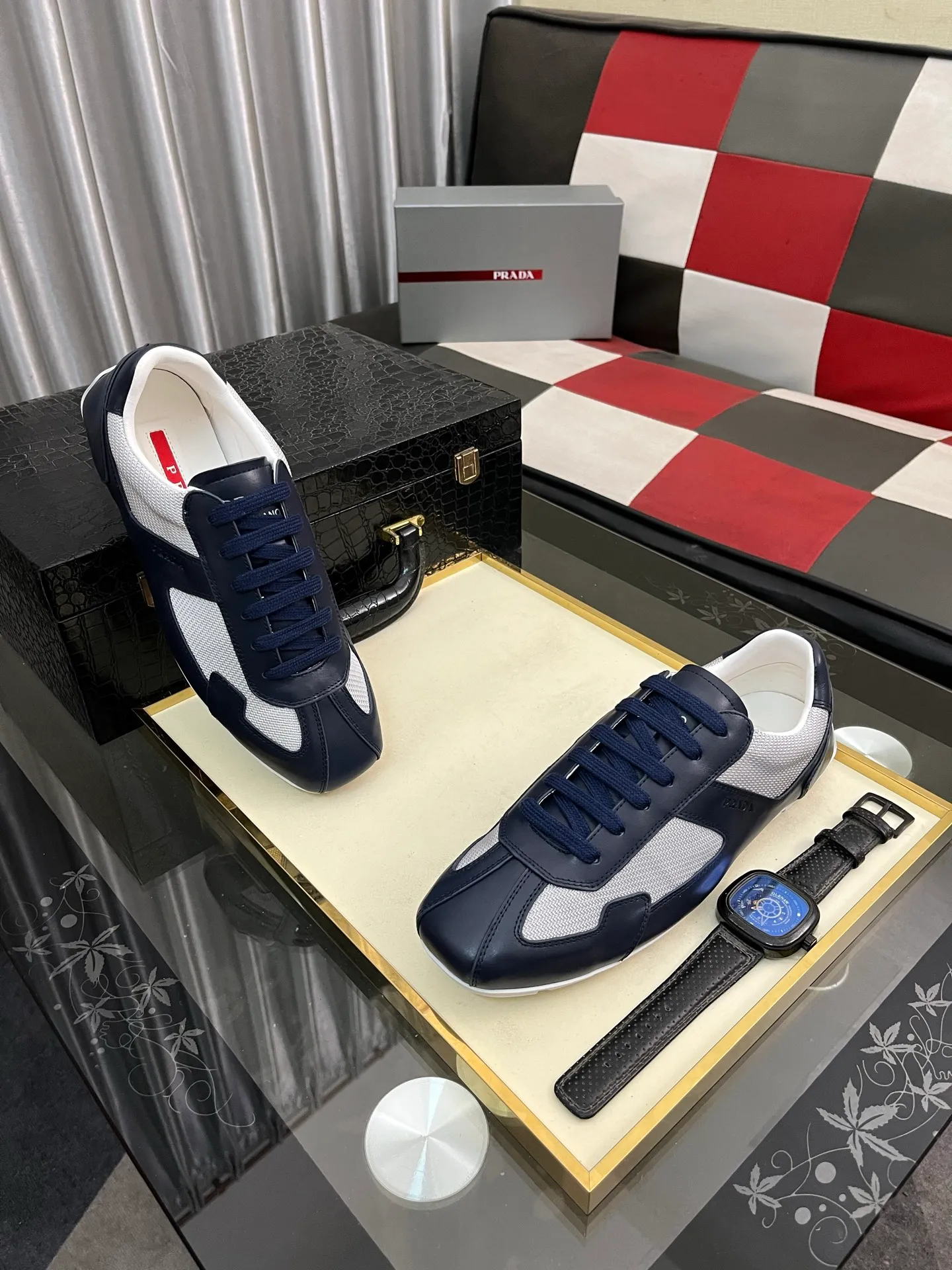 Men's men's shoes 💰458⌚️⌚️prada: new spring and summer casual shoes, sports sneakers, fabric: imported cowhide, lining: original lining, sole: original sole, size: 38-444️⃣colors available